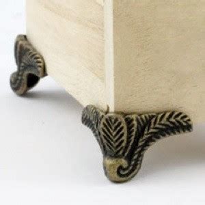 decorative metal box feet|Antique Brass Plated Metal Feet .